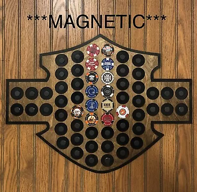 Magnetic Harley Poker Chip Display • $79.95