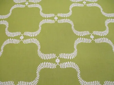 VANESSA ARBUTHNOTT FABRIC 'UP THE GARDEN PATH - LIME' 2 METRES (200cm) 100%LINEN • £57.99