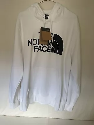 The North Face Sweatshirt Hoodie Men's Larg Long Sleeve Graphic Drawstring White • $10.24