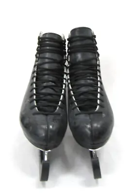 Jackson Mens Size 12 Black Leather Ice Skates • $30