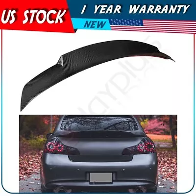 For Infiniti G37 Coupe 2009-2013 Real Carbon Fiber Rear Trunk Lid Spoiler Wing • $122.36