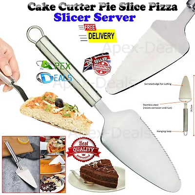 Stainless Steel Cake Cutter Pie Slice Pizza Slicer Server Divider Spatula Shovel • £3.35