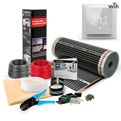 Underfloor Heating Film Complete Kit Far Infrared Carbon Mat Laminate Floor 6m² • £299.70