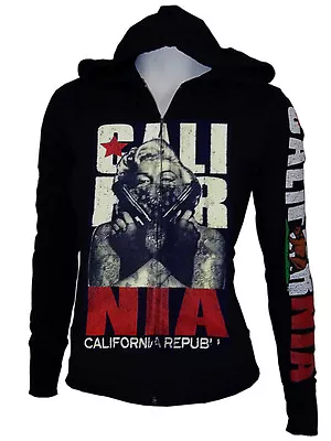 Cute Masked Marilyn Monroe Gangster Zip Up Sweater HoodieCalifornia Rep Arms L • $39.99