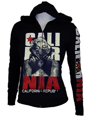 Cute Masked Marilyn Monroe Gangster Zip Up Sweater HoodieCalifornia Rep Arms M • $38.99