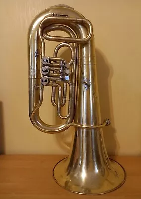 Tuba  Es  Brass Pipe Wind Instrument Brass USSR Old 3 Valve Vintage And Rare • $495