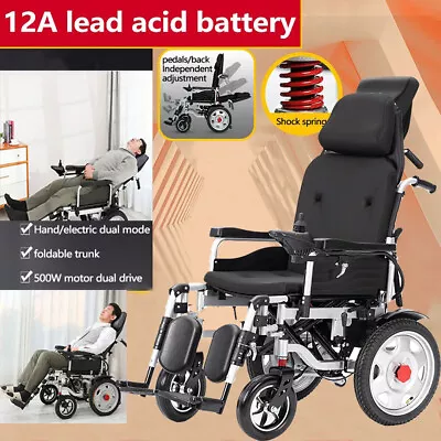 Portable Folding Power Wheelchai Adults Electric Mobility WheelChair Headrest • $999.99