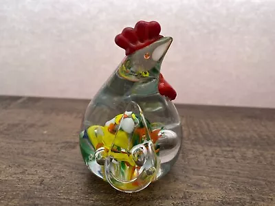 Vintage Murano Art Glass Controlled Bubble Rooster Figurine Paperweight Italy • $19.54