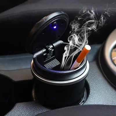 Portable Car Ash Tray Ashtray Cigarette Smoking Cup Holder With LED Light Parts • $16.65