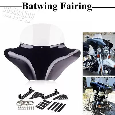 For Kawasaki Vulcan VN750 VN800 VN900 VN1500 1600 Batwing Fairing Windshield Kit • $273.52