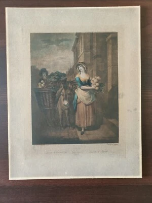 £55 • Buy  vintage Original Colour Print-cries Of London ,plate13-turnips & Carrots-1900ca