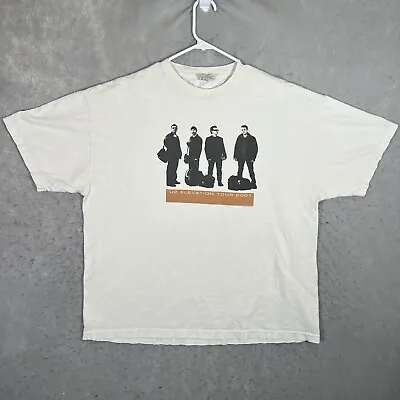 A1 Vintage U2 Elevation Tour 2001 Band T Shirt Adult 2XL XXL White USA Made Mens • $31.99