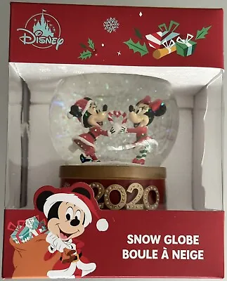 Disney Store 2020 Snow Globe Christmas Holiday Santa Claus Mickey And Minnie  • $89