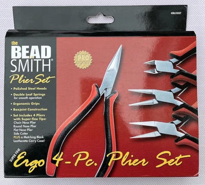 £18 • Buy 4 Piece Super Fine Ergo Pliers Set By Beadsmith Jewellery Making Tools