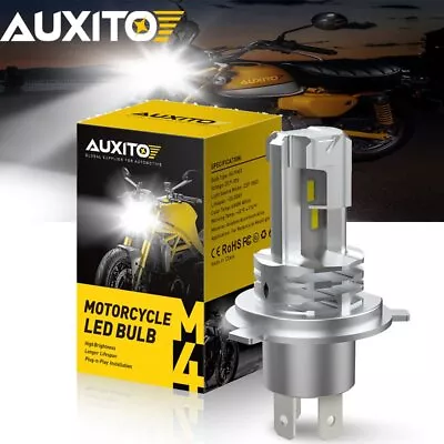 AUXITO Motorcycle H4 30W LED Headlight Front Globe Bulb Lamps White 6000K 3000LM • $17.99