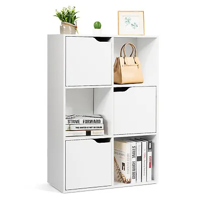 6 Cube Storage Display Shelf Bookshelf 3 Door Cabinet Organiser Display Unit • $999