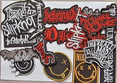 £2.49 • Buy Rock Music Lover Badges Bands Collection Badges Iron Or Sew On Embroidered Patch