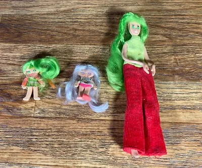 Vintage Ideal Flatsy Doll Lot Green Hair Gwen • $18