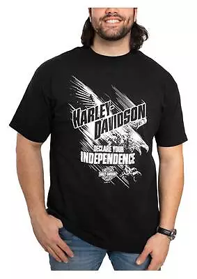 Harley-Davidson Men's Free Flyer Crew-Neck Short Sleeve Cotton T-Shirt - Black • $24.95