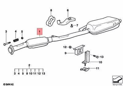 Genuine BMW E36 318i 318is Cabrio Coupe Sedan Rear Silencer 18101743263 • $1545.79