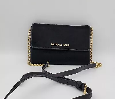 Michael Kors Black Calf Hair & Leather Convertible Crossbody • $46