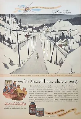 1947 Maxwell House Coffee Vintage Ad Part Of The American Scene Home Town • $14.95
