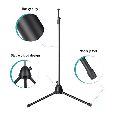 Adjustable Studio Microphone Tripod Stand Kit For Isolation Shield Foam Folding • $38.99