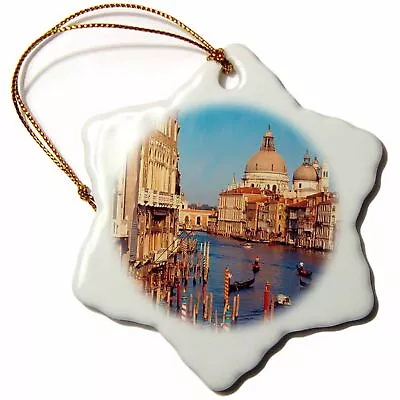 3dRose Venice Italy 3 Inch Snowflake Porcelain Ornament • $14.99