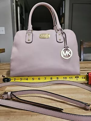 Michael Kors Hand Tote Shoulder OR Crossbody Purse Pink Saffiano Leather • $40