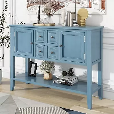 Cambridge Series Ample Storage Vintage Console Table With Four Small Drawers • $317.80