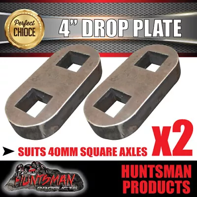 $88 • Buy 2X 4  Drop Axle Plates Suits 40mm Square Trailer Caravan Axle. 30mm Thick