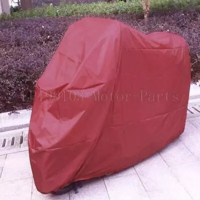 L Red Standard Street Motorcycle Cover Scooter Moped All Weather Protection USA • $20.47