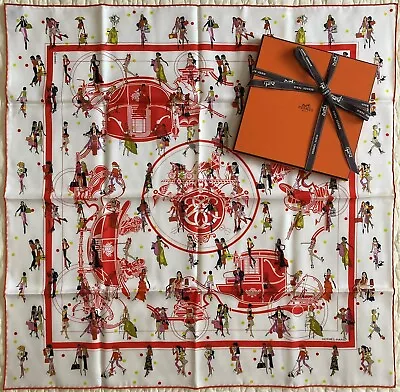 $495 • Buy NWT~HERMES~Ex-Libris Les Parisiennes~ Silk Carre Scarf~70cm~Grygkar Kiraz~Box
