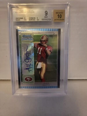 $200 • Buy 2005 Bowman Chrome Alex Smith Autograph Auto ROOKIE RC /199 BECKETT BGS MINT 9