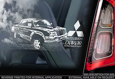 Mitsubishi L200 - Car Window Sticker - Dakar Rally Sign - Warrior Pickup  • $5.04