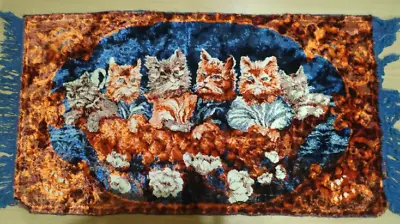 $119.99 • Buy VINTAGE CUTE KITTEN CATS CAT Tapestry Wall Hanging Rug 27x40 Inches