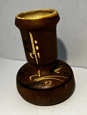 Vintage Studio Art Pottery Vase Hebrew Signature Numbered Judaica • $30