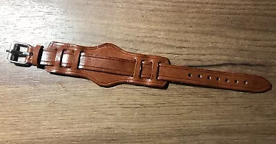 16mm Handmade Brown Leather WW1 WW2 Army Military Trench Watch Bund Strap Band • $20