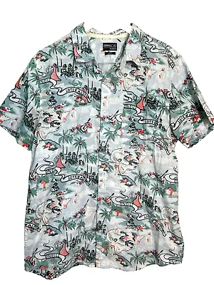 Oneill Shirt Mens Large Button Down Short Sleeve Lots Of Aloha Hawaiian Tailored • $20.75