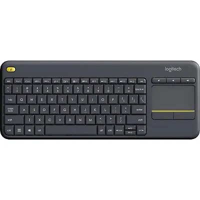 Logitech K400 Plus USB Wireless Keyboard With Touchpad Android TV Box HTPC Black • $100