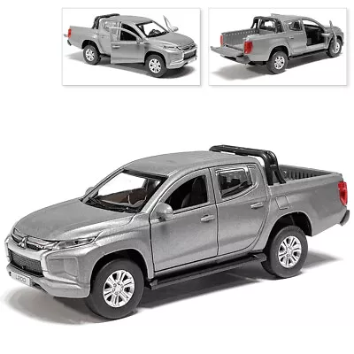 MITSUBISHI L200 Metal Model Diecast Car Scale Collectible Toy Cars Silver 1/36 • $19.99