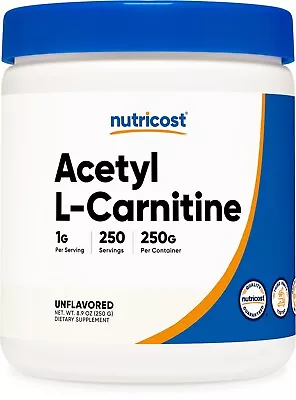 Nutricost Acetyl L-Carnitine Powder 250 Grams • $29.98