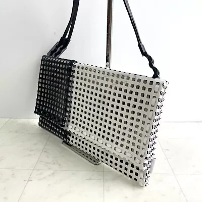 ISSEY MIYAKE Bicolor Handbag Black White Used Rare • $168