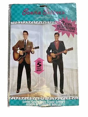 Elvis Presley Cut Outs Set 2 50’s Scene Setters Wall Tapestries Posters Decor • $20