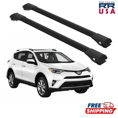 For Toyota RAV4 MK4 XA40 2013–2018 Cross Bars Roof Rack Black • $129