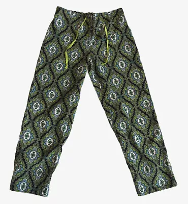 $10.50 • Buy Vera Bradley CAMBRIDGE GREEN Cotton Corduroy Pajama PJ Lounge Pants Womens XS