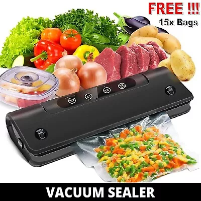 Vacuum Sealer Machine Fresh Food Storage Saver Bags Rolls With Built-in Cutter • $82.99