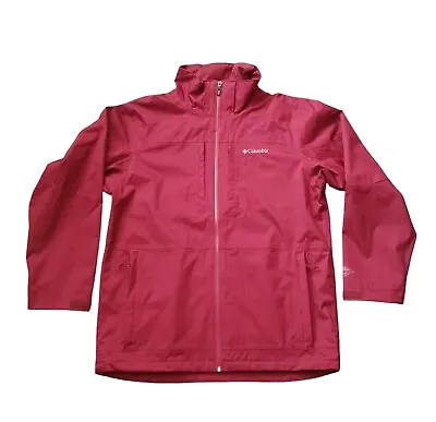 Columbia Jacket Mens Large Red Interchange Omni-Heat Tech Pockets Waterproof • $31.29