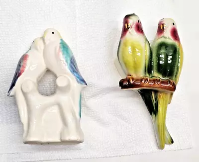 Set Of 2 Morton Pottery? Lovebird/Parakeet Planters Ca. 1950s • $10