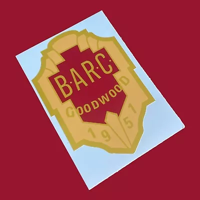 £3.99 • Buy BARC Goodwood 1951 Vinyl Period Vintage Sticker Classic Car Racing Sports Rally